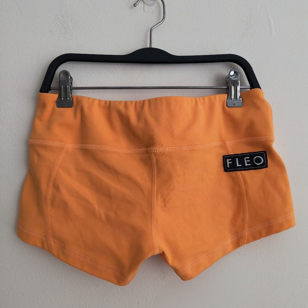 Fleo Womens Orange Athletic Short Shorts Medium